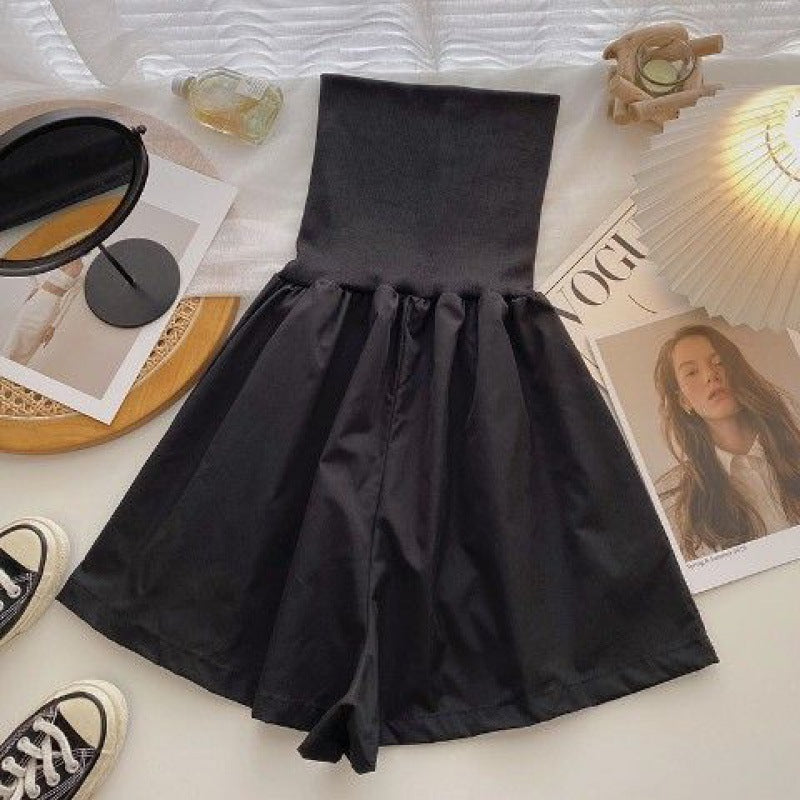 Womens Stylish High-waisted Wide-leg Shorts