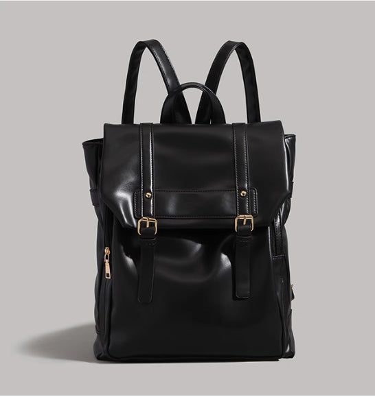 Soft Leather Uniform Backpack Large Capacity Computer Backpack