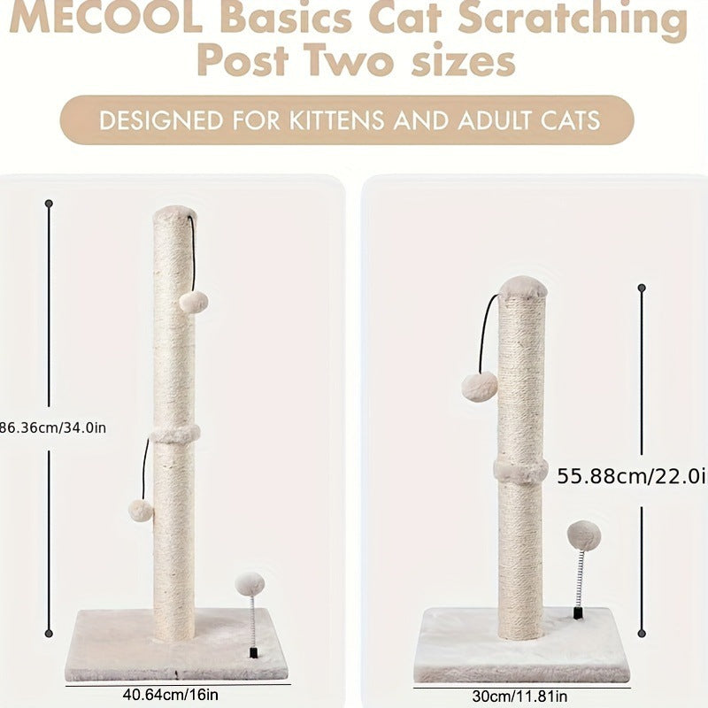 Vertical Sisal Cat Scratch Post Cat Tree For Cats To Climb