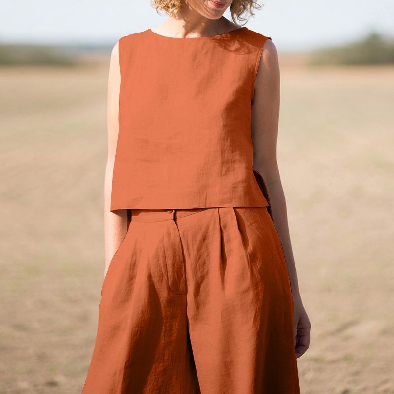 Women's Fashion Casual Cotton Linen Long Sleeve Suit