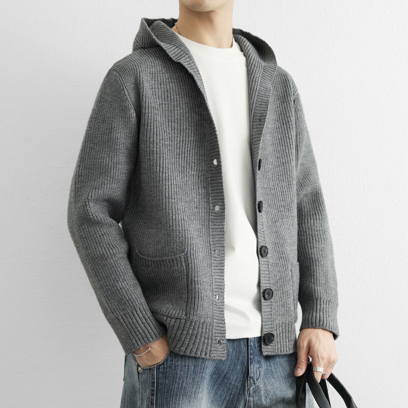 Korean-style Solid Color Trendy Casual Hooded Sweater