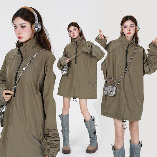 Fleece-lined Casual Loose Jacket Male