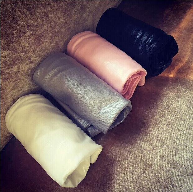 Solid Thin Skinny Matte Snakeskin Skinny Leather Pants