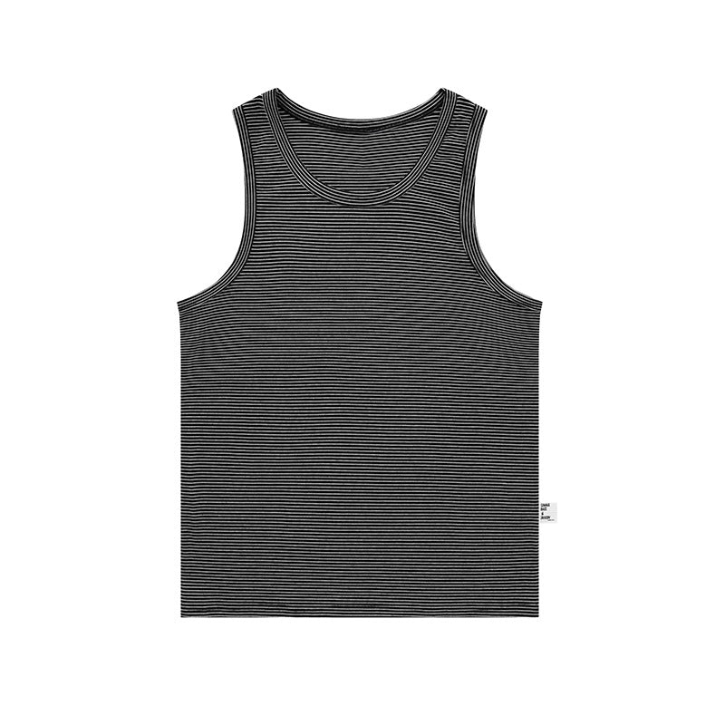 Striped Vest Short Sleeve Women's Loose Slimming Heavy Sleeveless
