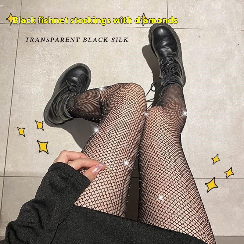 Hollow Lace Mesh Stockings Bottoming Pantyhose Japanese Lolita Retro