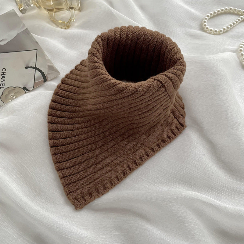Knitting Bandana Versatile Pure Color Warm Keeping Neck Protector