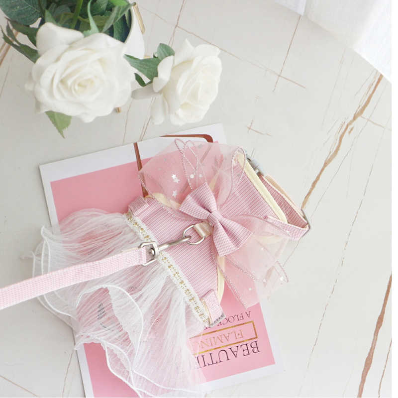 Layers Of Yarn Pet Leash Cat Universal Fairy Princess Dress