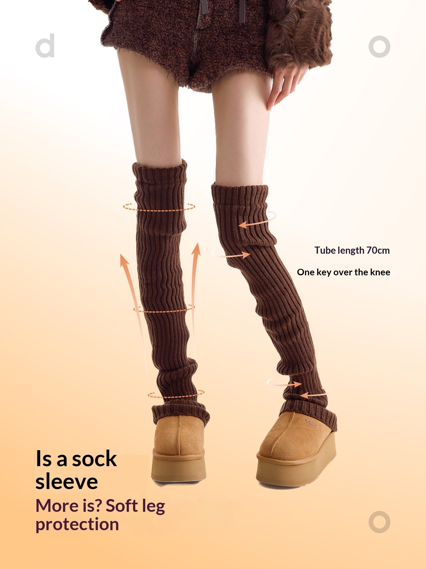 Long Tube Stacked Knitted Socks 70cm