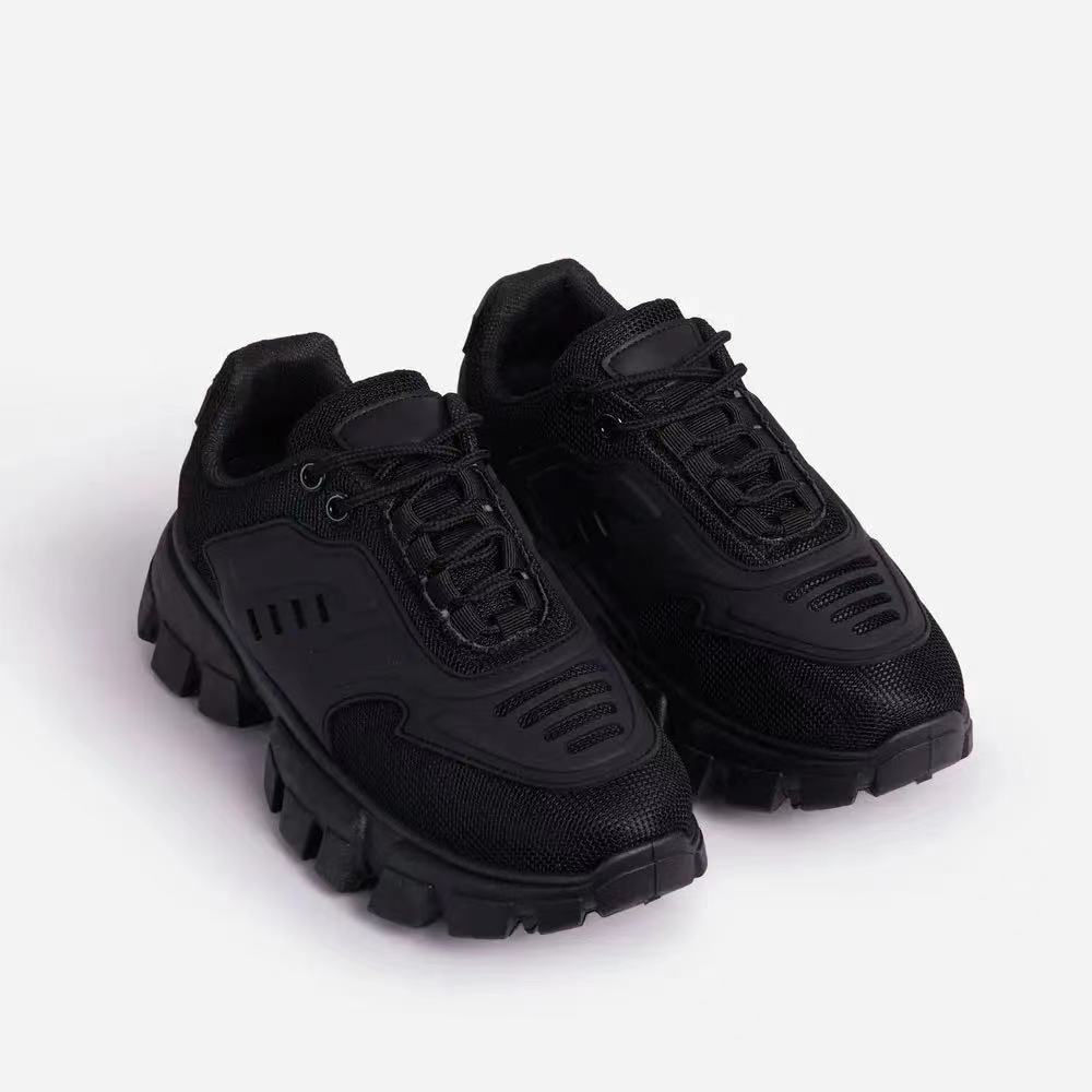 Solid Color Cross-lace Mesh Women's Shoes