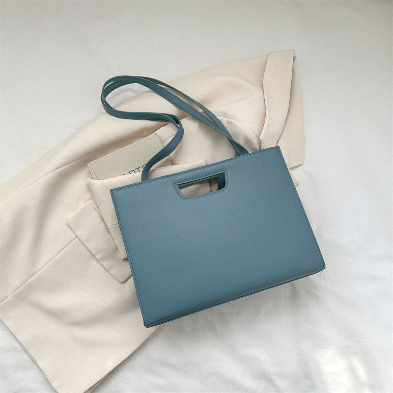 Mode Afslappet Ensfarvet Crossbody Retro Shopper Taske