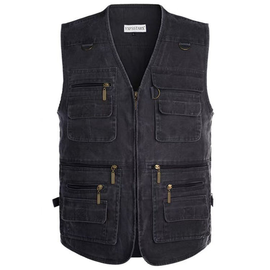 Men's Vest Middle-aged And Elderly Plus-sized Plus-sized Multi-pocket Fishing