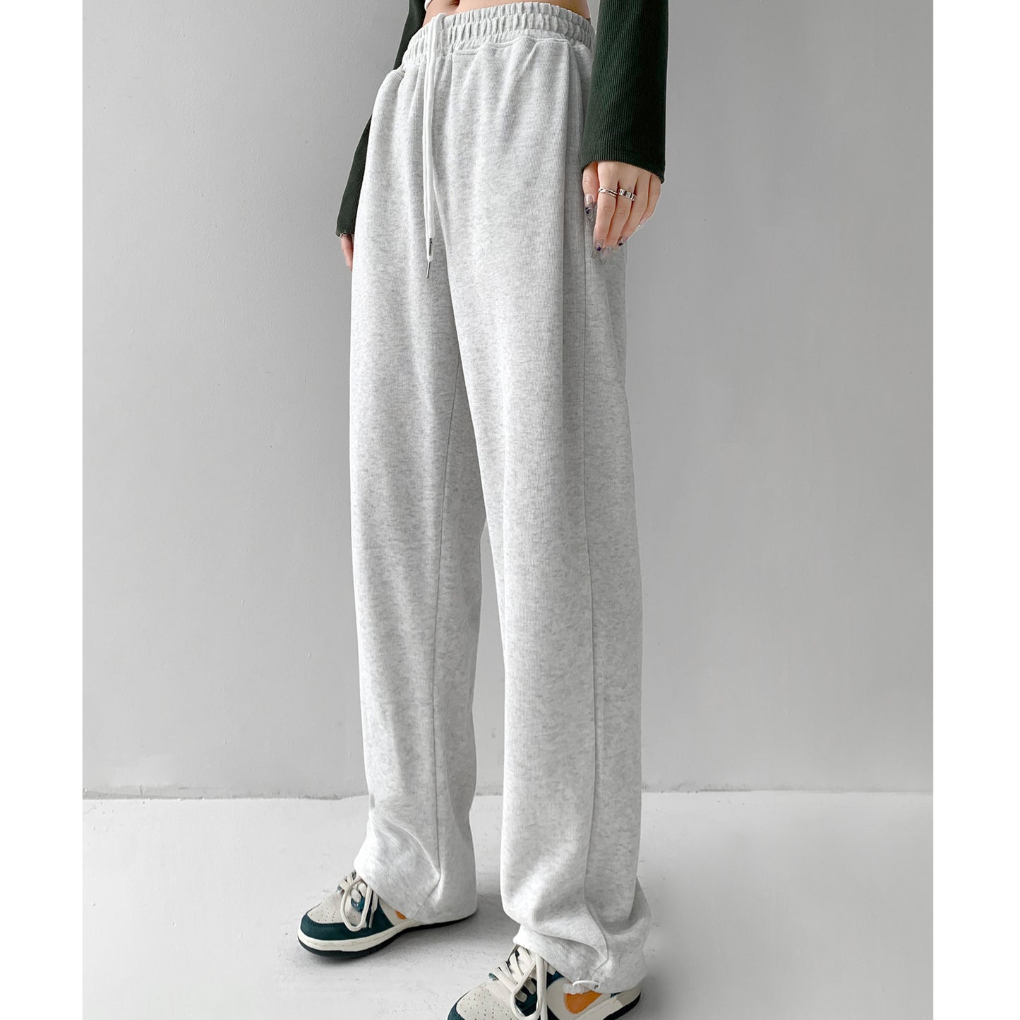 American Loose Bundle Feet Casual Slimming Spice Girl Street Sweatpants