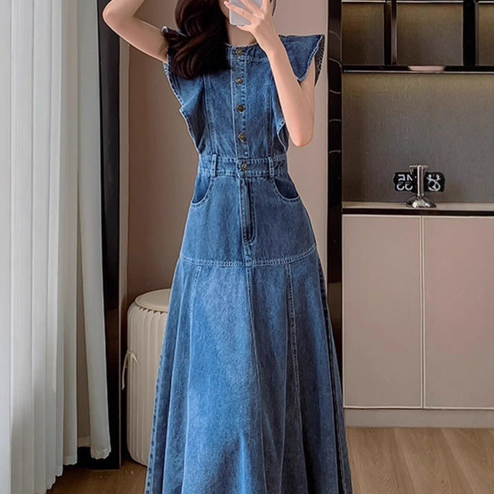 Elegant And Chic Denim Dress For Women
