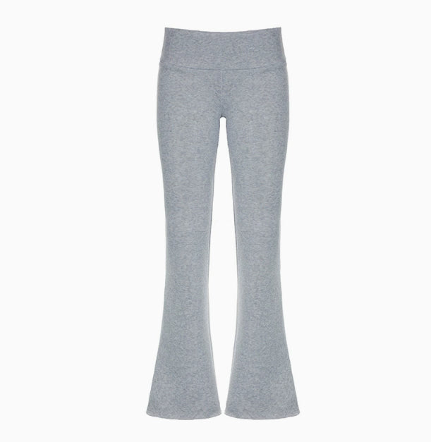 Printed Trendy Long-Sleeve T-Shirt And Flared Pants Set Casual Two-Piece Outfit