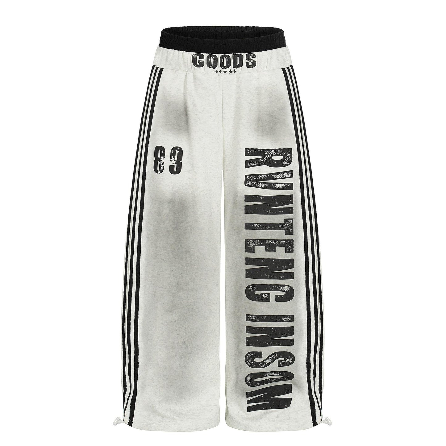 High-street Distressed Casual American-style Lettered Sweatpants For Women
