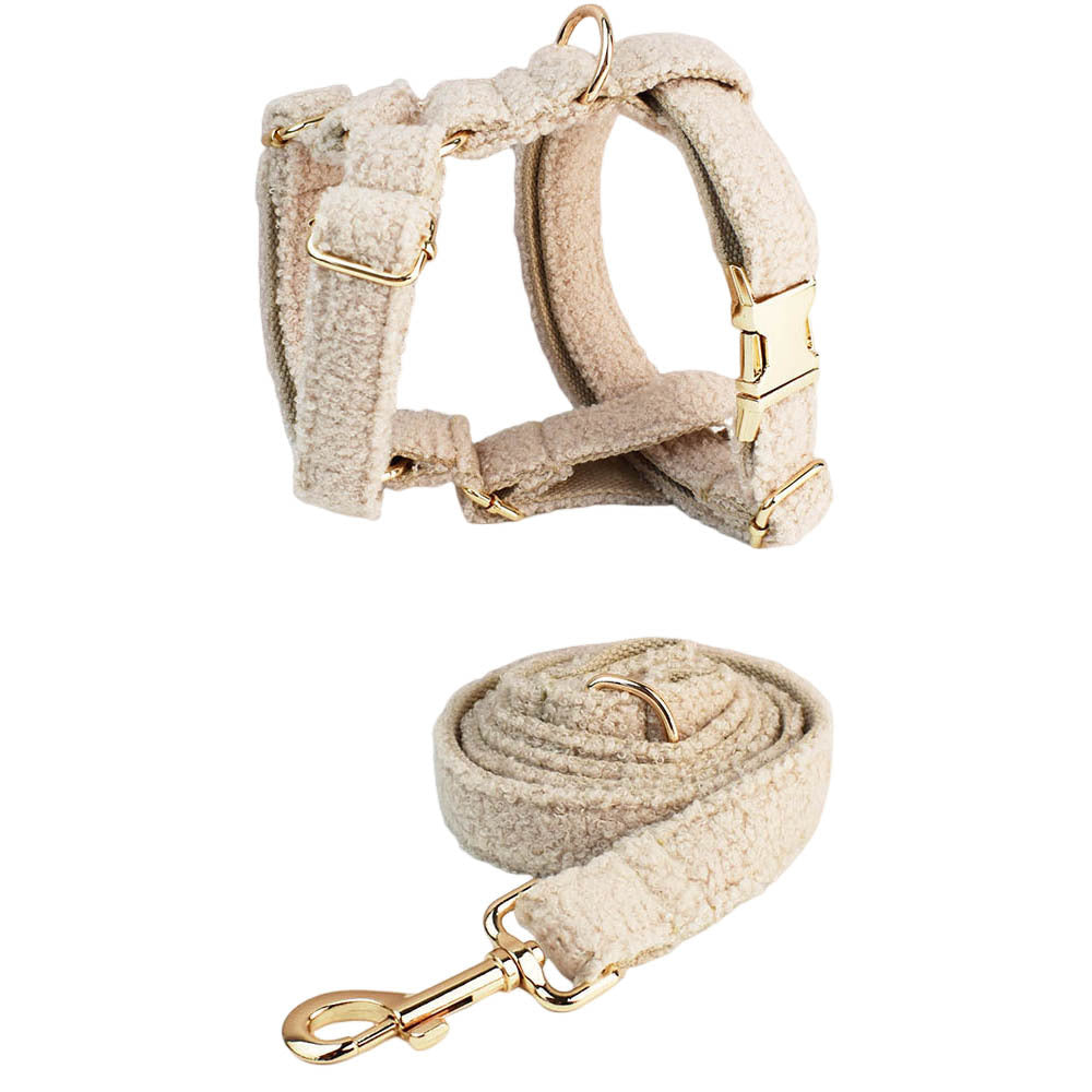 Creative And Minimalist Cream Style Pet Collar And Harness