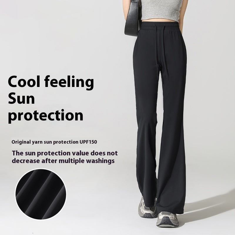 UPF150 Cool Bootcut Trousers Slim Elastic Casual Pants