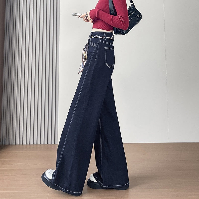 AutumnWinter Black Gold And Blue Flared High-Waist Jeans