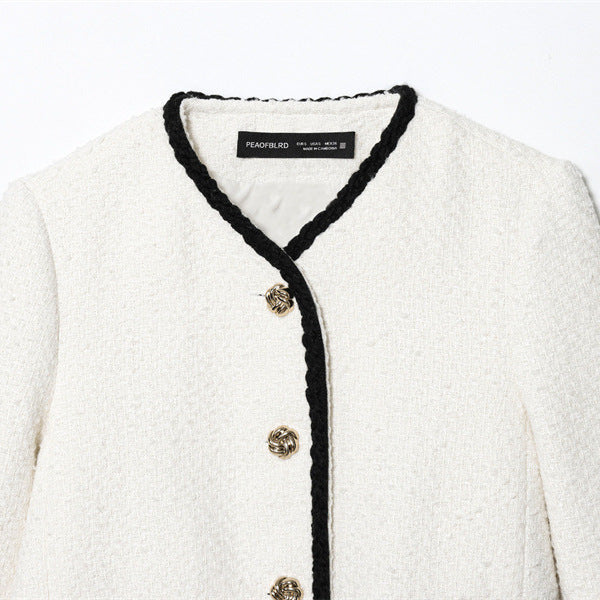 Fashion Women's Wear Trim Velvet Coat