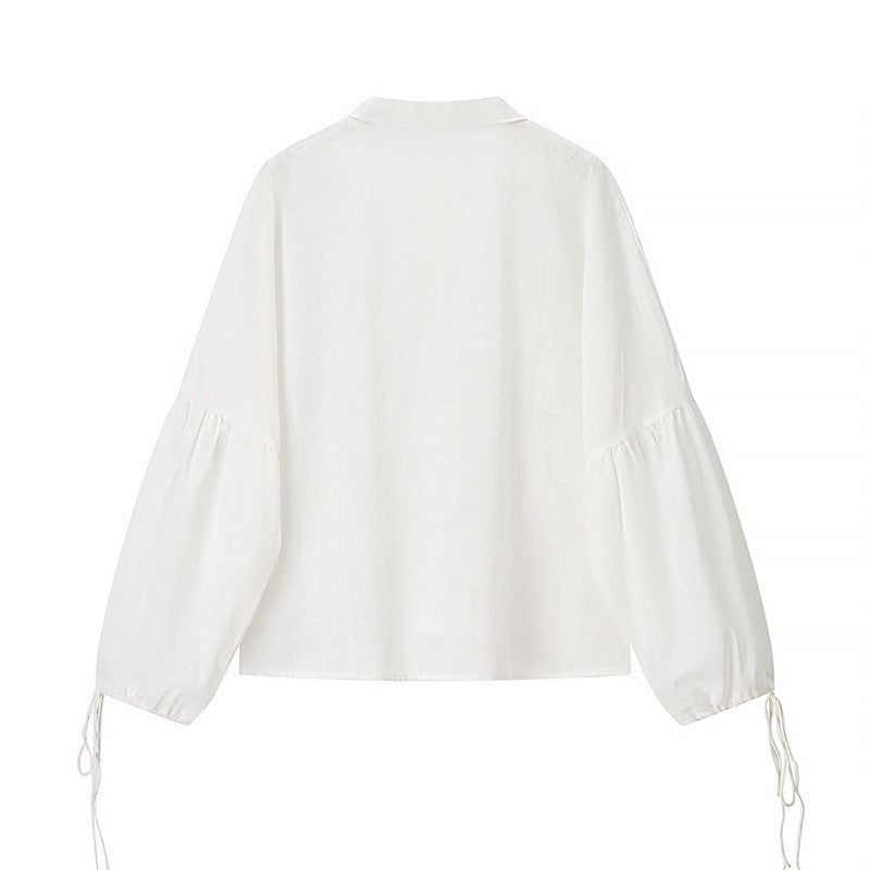 Women's Fashion Simple Bamboo Linen Shirt