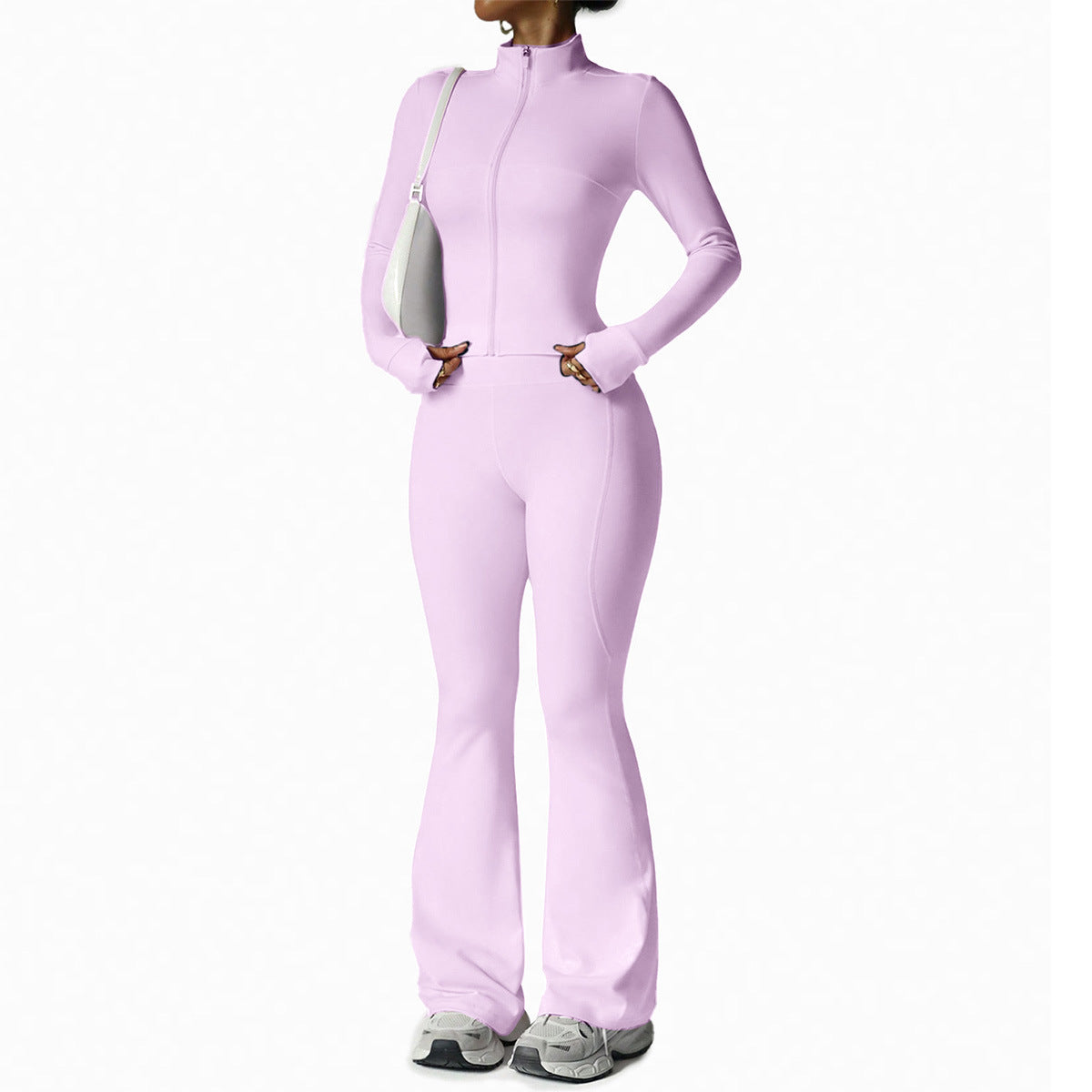 Zipper Nude-Feel Yoga Suit Women's