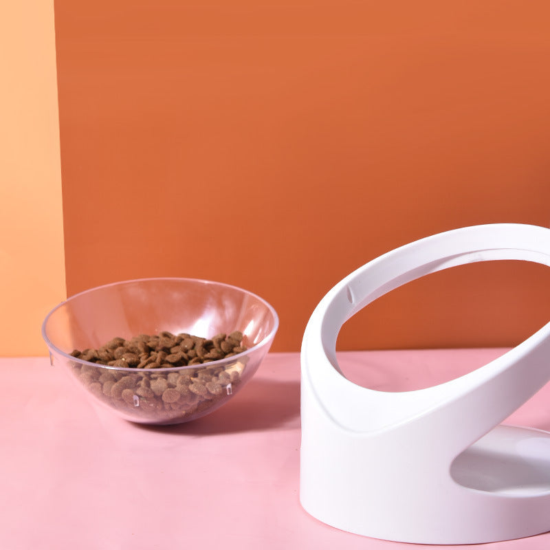 Transparent Cat Bowl Single Bowl Cervical Spine Bowl Dog