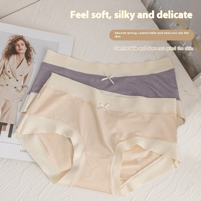 Skin-friendly Comfortable 7A Antibacterial Women's Underwear Silk Crotch