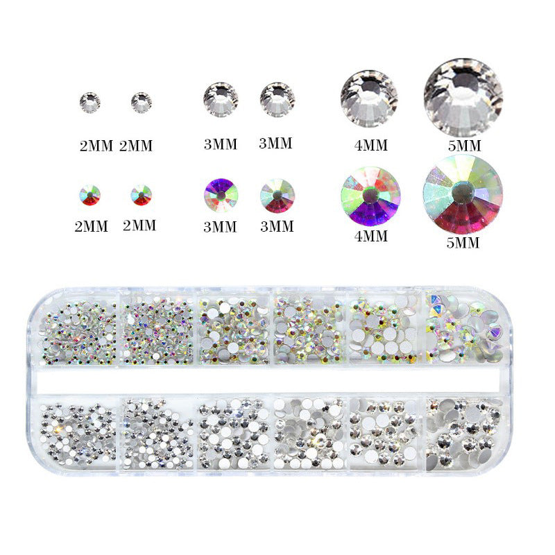 12-grid Mixed White Round Ornament Set