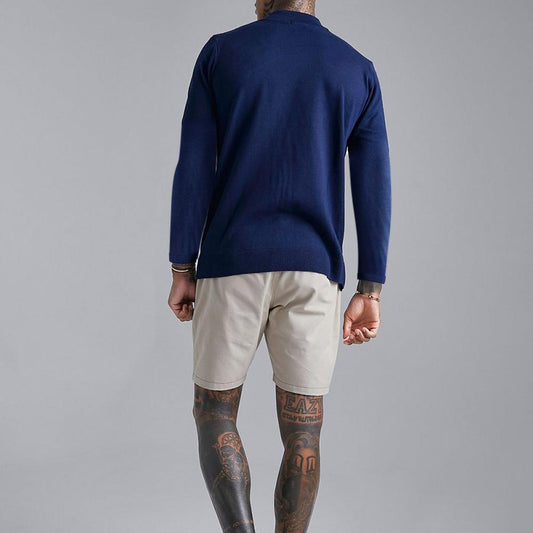 Long Sleeve Slim Fit Jacquard Knit Sweater