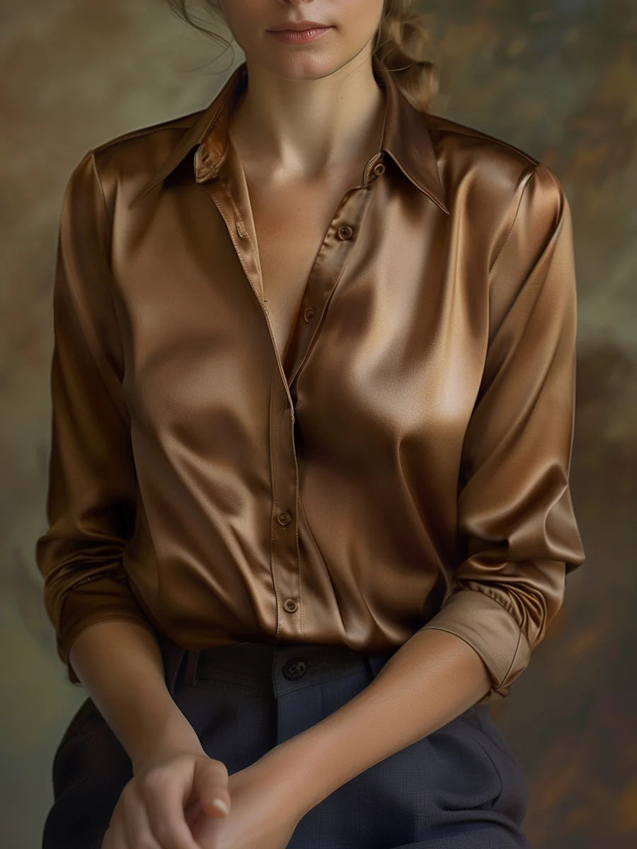Professional Retro Unique Chic Purple Blouse Women Tops