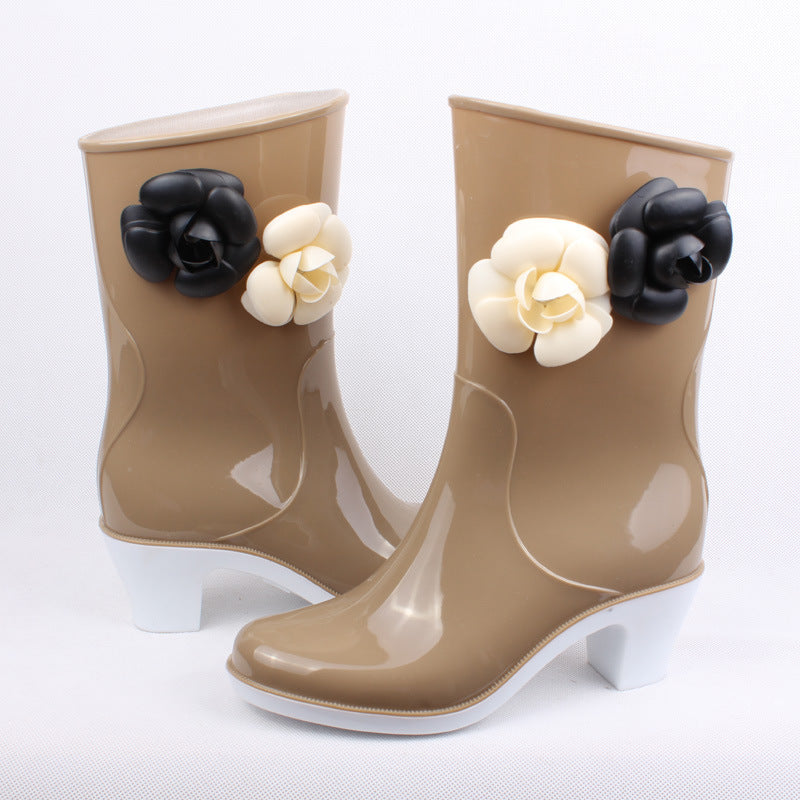 Rain Boots Non Slip Water Shoes Plus Velvet
