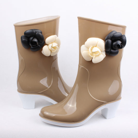 Rain Boots Non Slip Water Shoes Plus Velvet