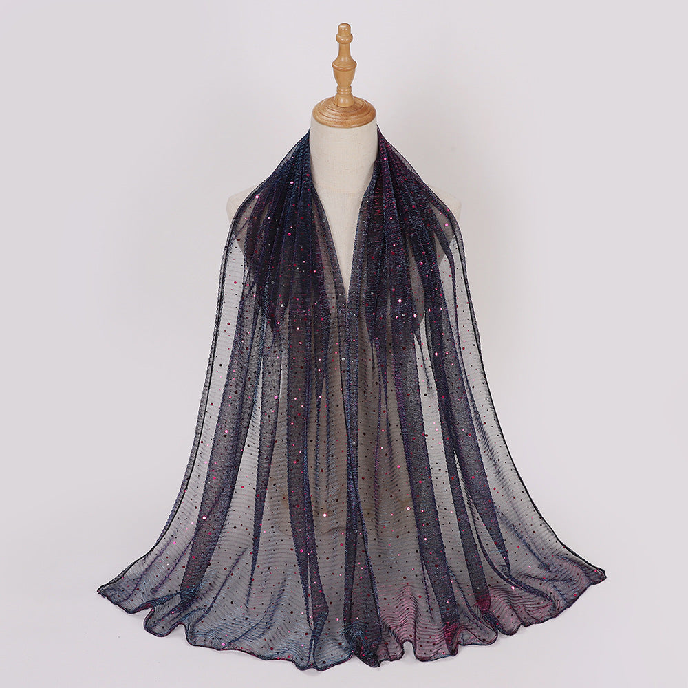 Closed-toe Sequined Shawl Scarf