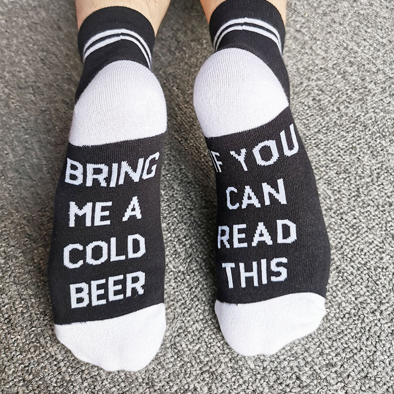 Sole English Letter Socks Men's And Women's Cotton Socks College Style