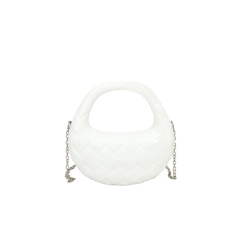 Dumpling   Bag Women's Fashion Rhombus Dinner Bag