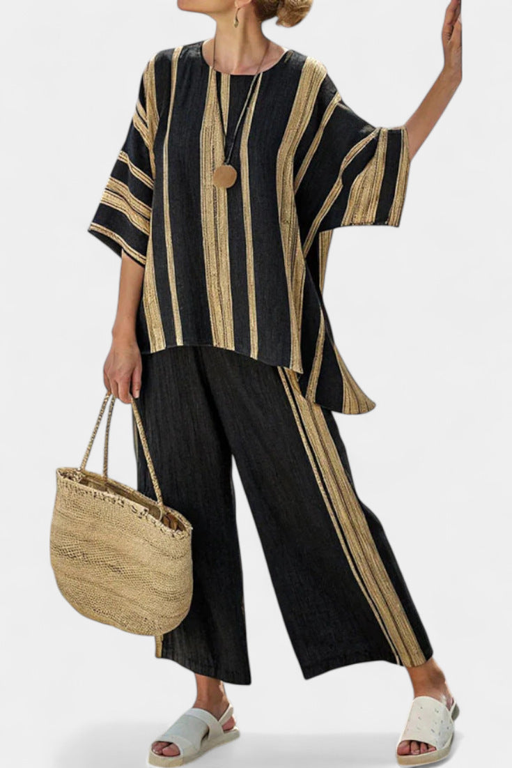 Plus-size Loose Casual Women's Beach Two-piece Set