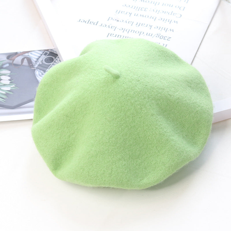 Children's Fashion Retro Warm Painter Woolen Knitted Hat