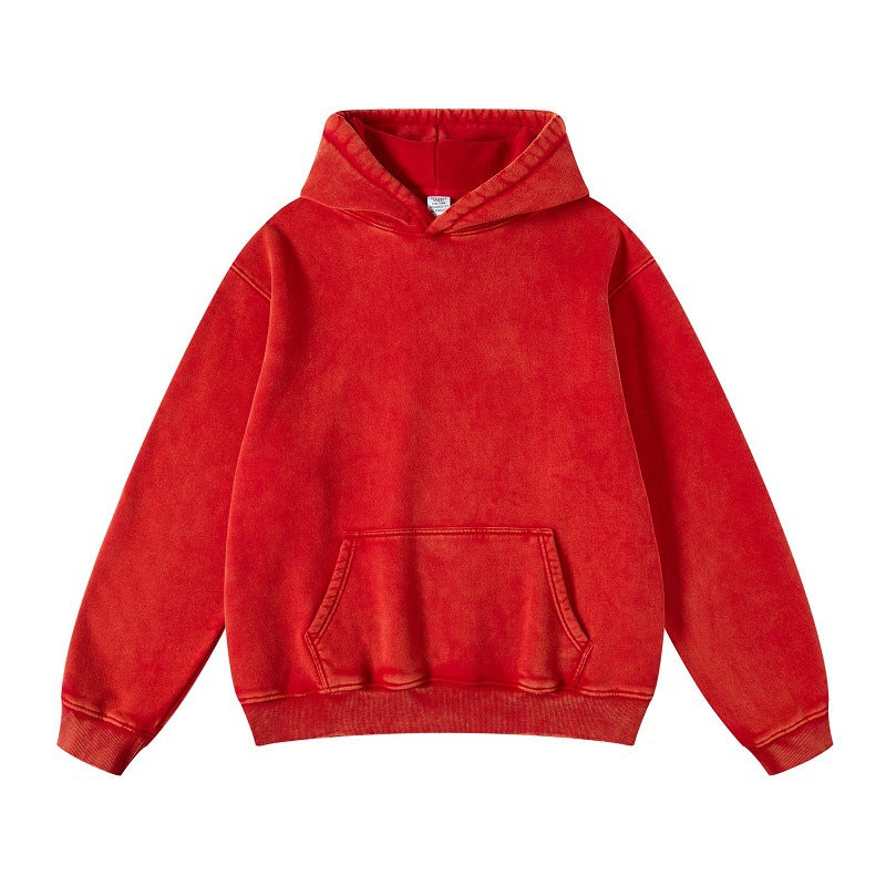 Women's Loose Retro Fleece Hooded Sweatshirt