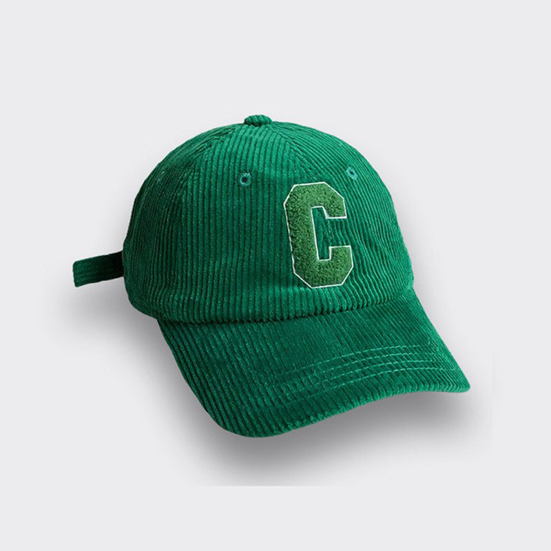 Fashion C Letter Corduroy Baseball Hat