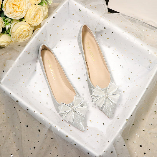 Pumpkin Bow Moccasin Scoops Gentle Shoes