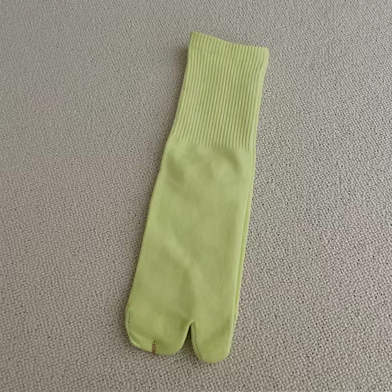 Women's Solid Color Two Toe Summer Socks