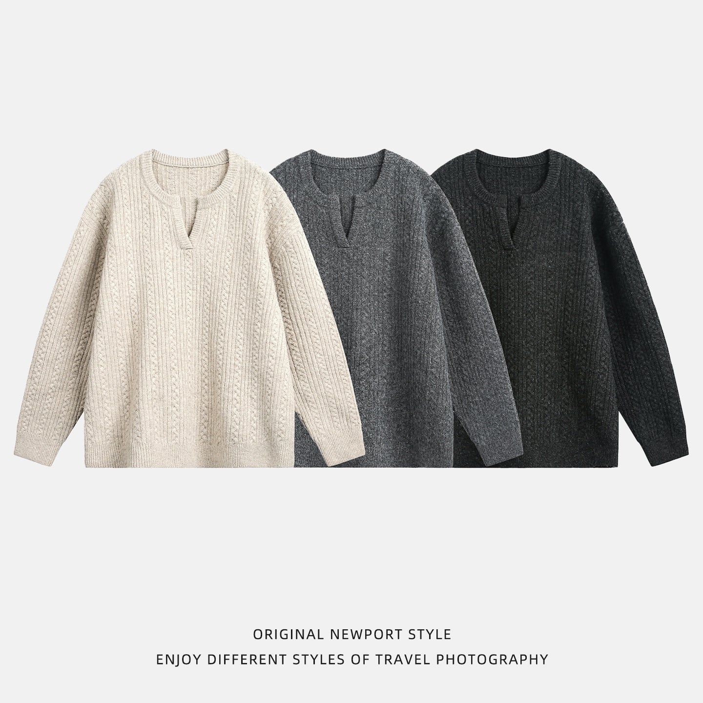 Retro Loose-fit Heavyweight Textured Knit Sweater Cardigan