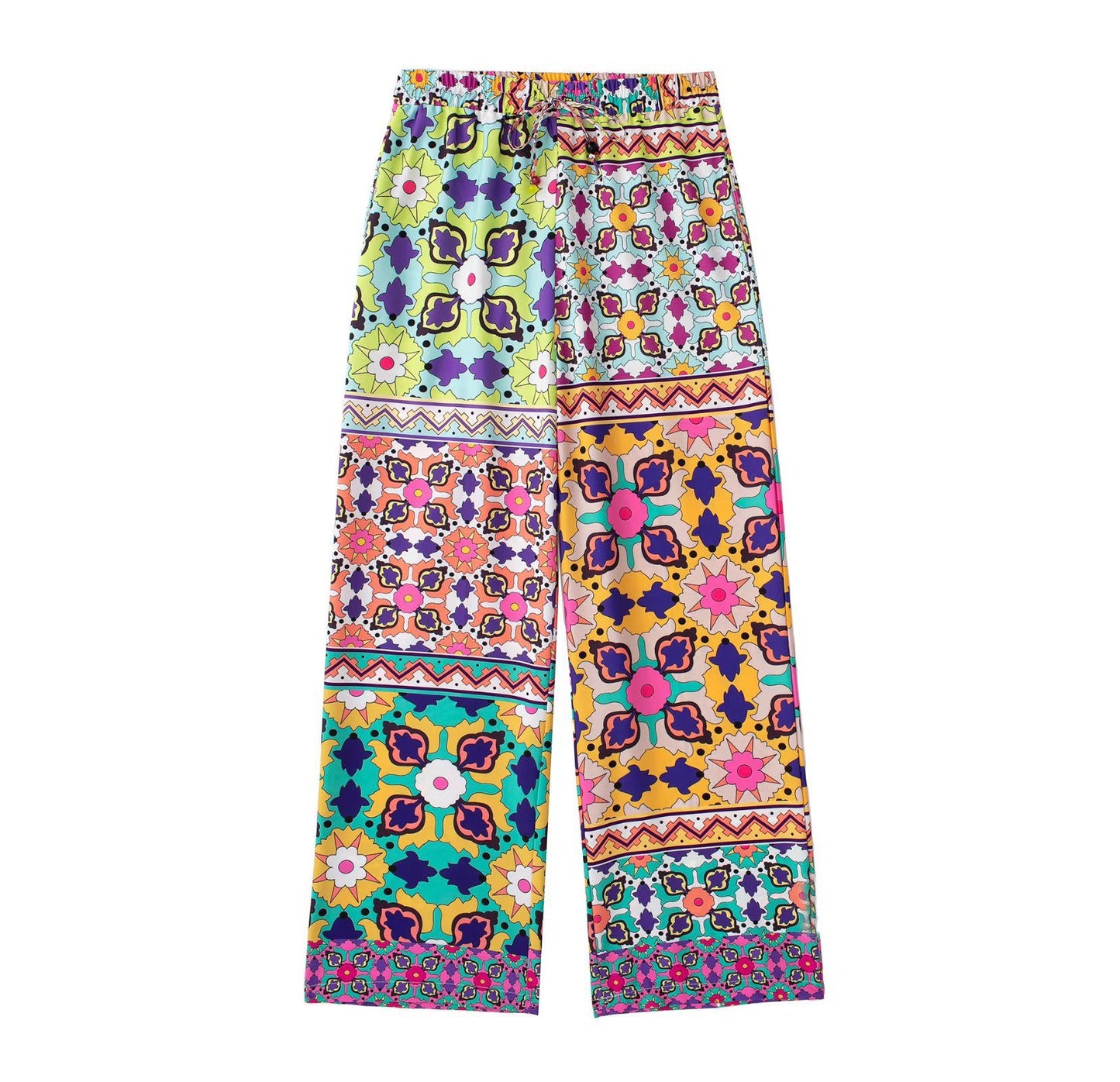 Printed Belt Embellished Long Dress For Women