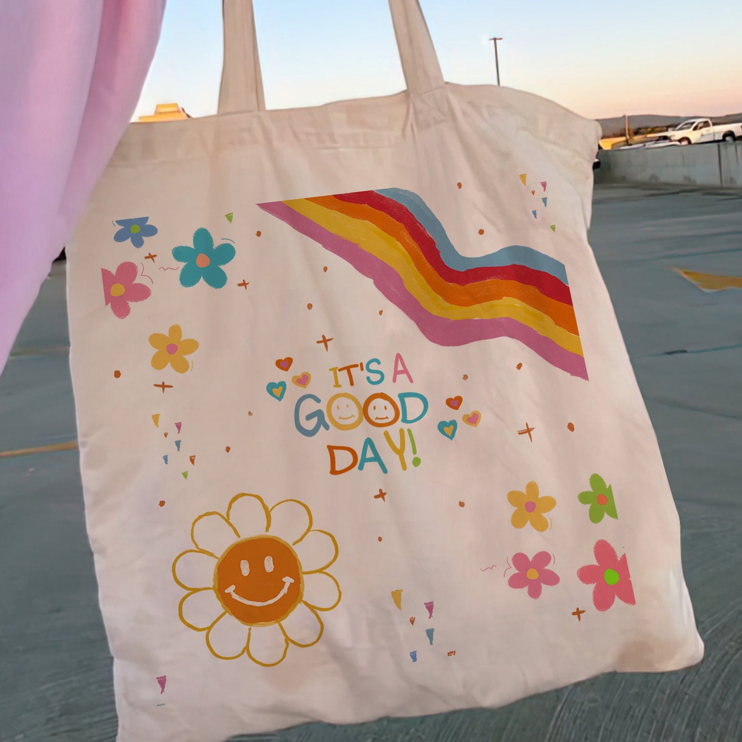 Printed One-shoulder Folded Bag Shopping Bag