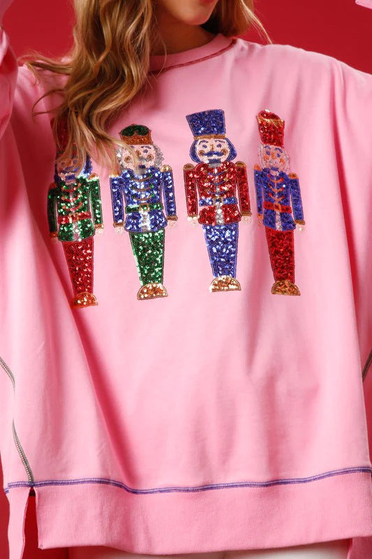 Women's Christmas Sequins Padded Top