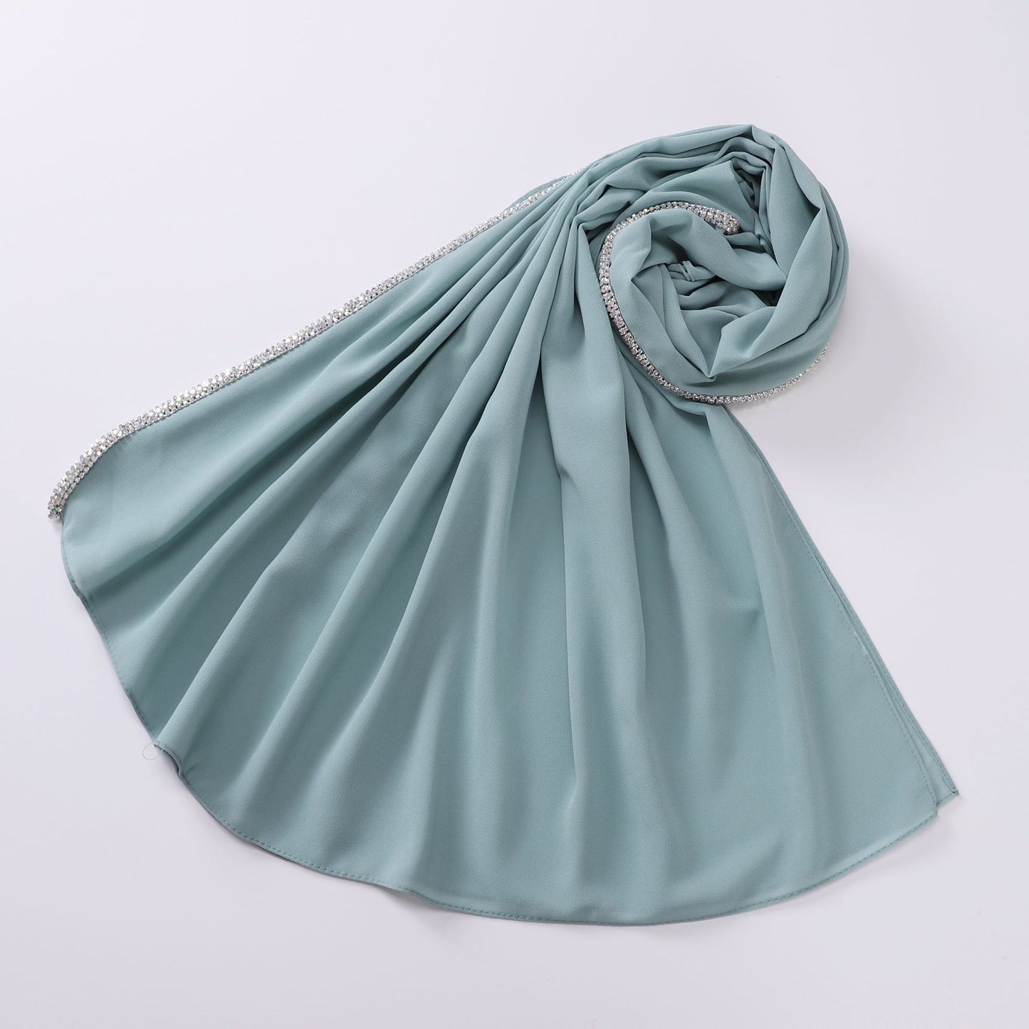 Bright Diamond Long-edged Malaysian Scarf Chiffon Scarf