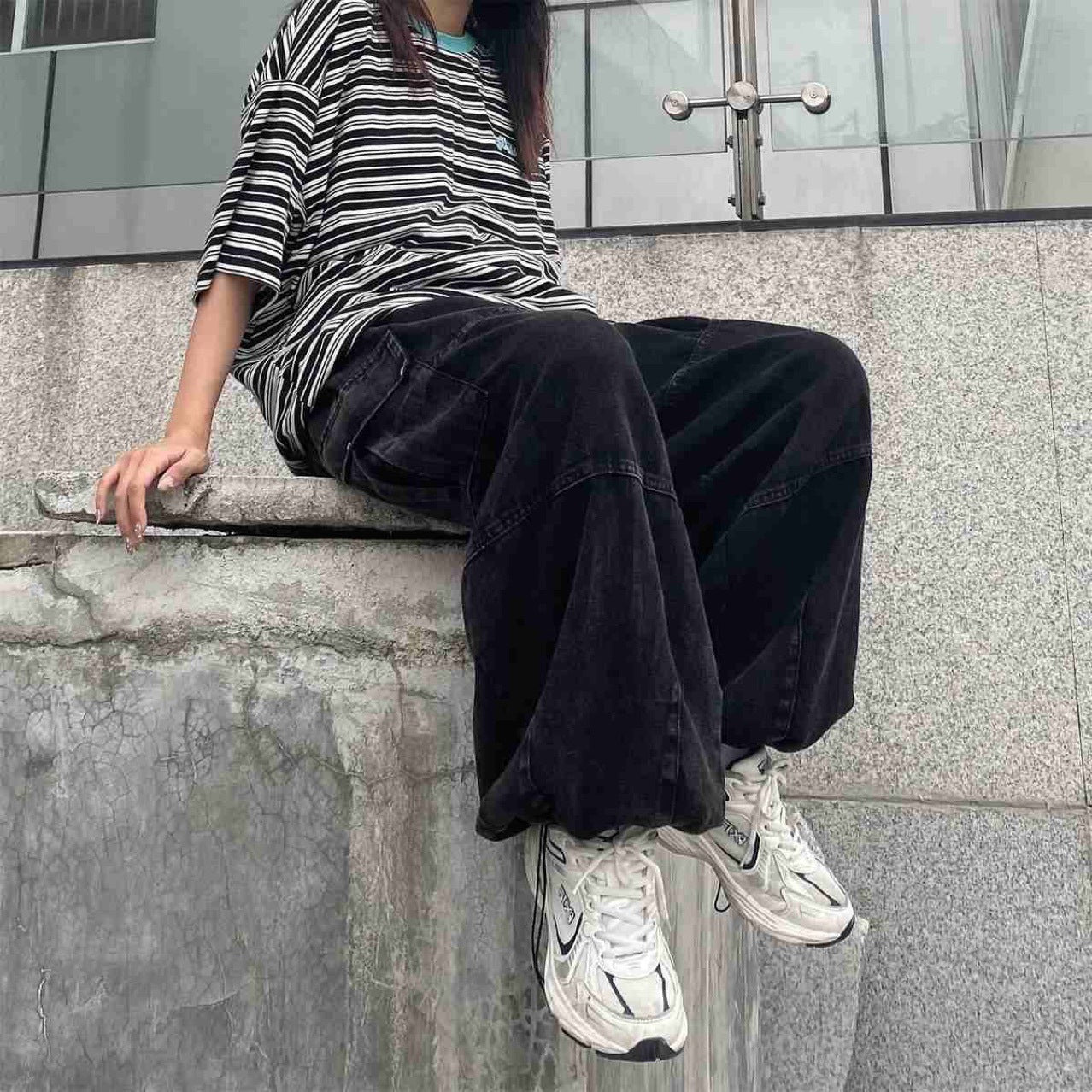 Korean Ins Japanese Retro Loose Wide Leg Pants