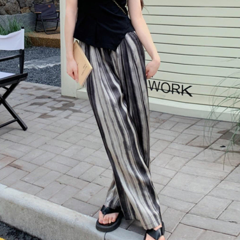 Cotton Poplin Pants Women's Thin Artificial Cotton Wide-leg Pants