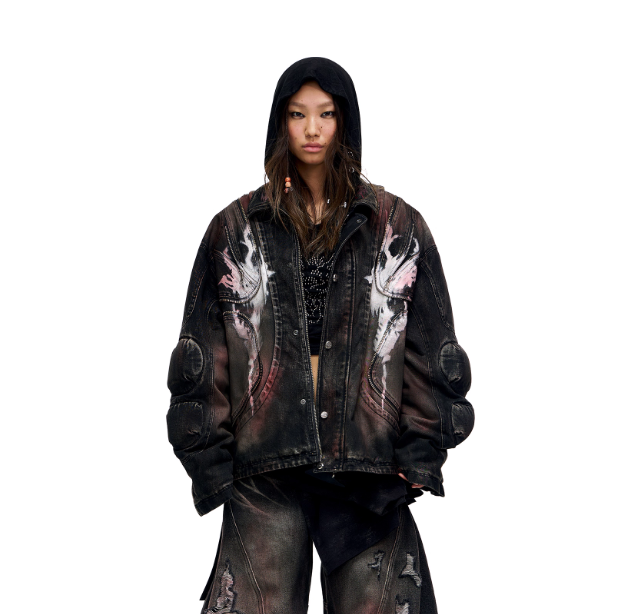 Racer Armor Crimson Gradient Denimjakke