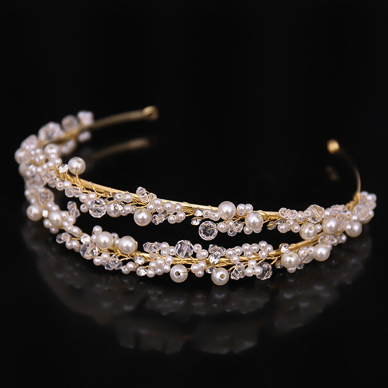 Women's New Pearl Bridal Tiara